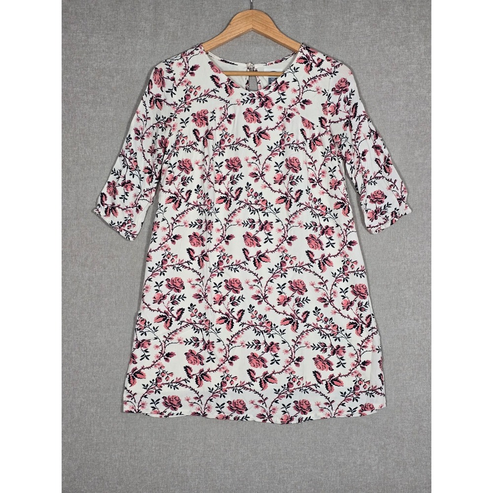 Old Navy Women's Cream Floral Rayon Shift Mini Dress XL